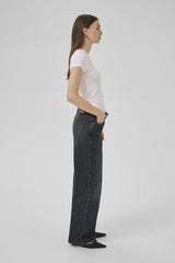Louis high wide jeans dark blue dirty wash