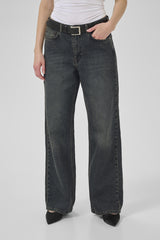 Louis high wide jeans dark blue dirty wash