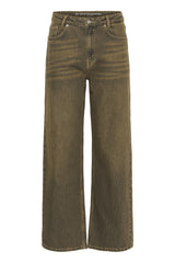 Louis high wide jeans brun