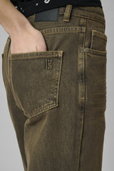 Louis high wide jeans brun