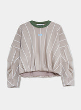 Kelly Beige Striped Sweatshirt