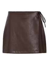 Olive short wrap skirt