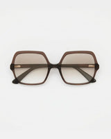 Natalie dark brown tinted readers