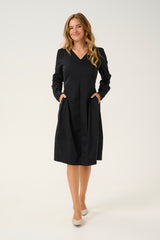 Antoinett v-neck med manschett svart
