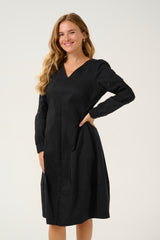 Antoinett v-neck med manschett svart