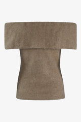 Isabelle off shoulder beige melange