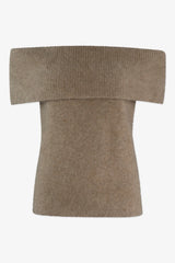 Isabelle off shoulder beige melange