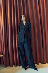 Tailor pants black redstripes