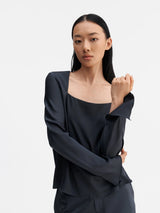 Della silk blouse