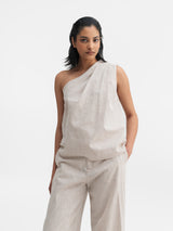 Elle linen tank creme