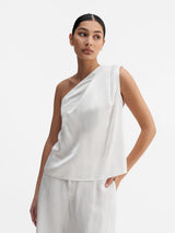 Elle Satin Linen Tank