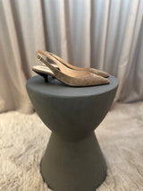 Silky heel slingback