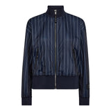 Pin stripe zip sweater