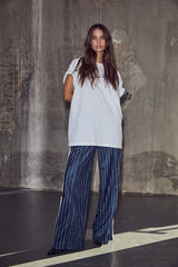 Baggy pinstripe track pant