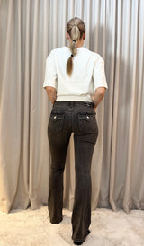Becca bootcut jeans grå