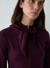 Frida Plum Zipper Knit
