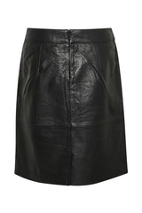 Berta leather skirt black