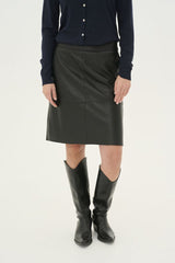 Berta leather skirt black