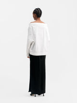 Gigi no shoulder shirt white