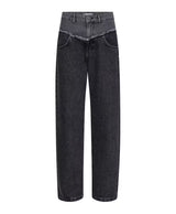 Grey mix block jeans