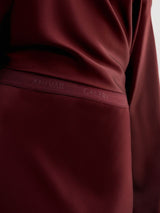 Hana long logo skirt burgundy