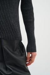 Gia cardigan dark grey melange