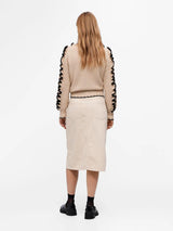 Yaa stickad tröja beige