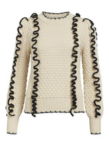 Yaa stickad tröja beige