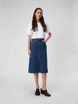 Ellen denimkjol mid blue